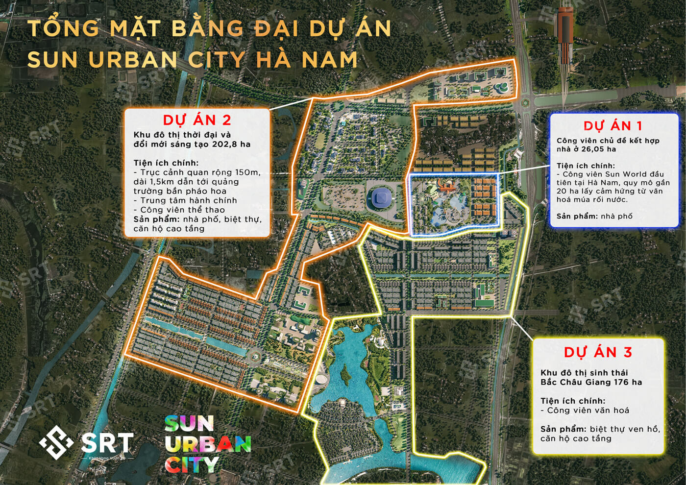 mặt bằng tổng thể dự án sun urban city hà nam