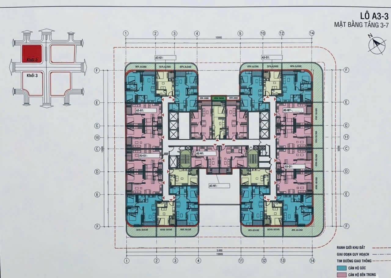 mặt bằng dự án fours tower đà nẵng