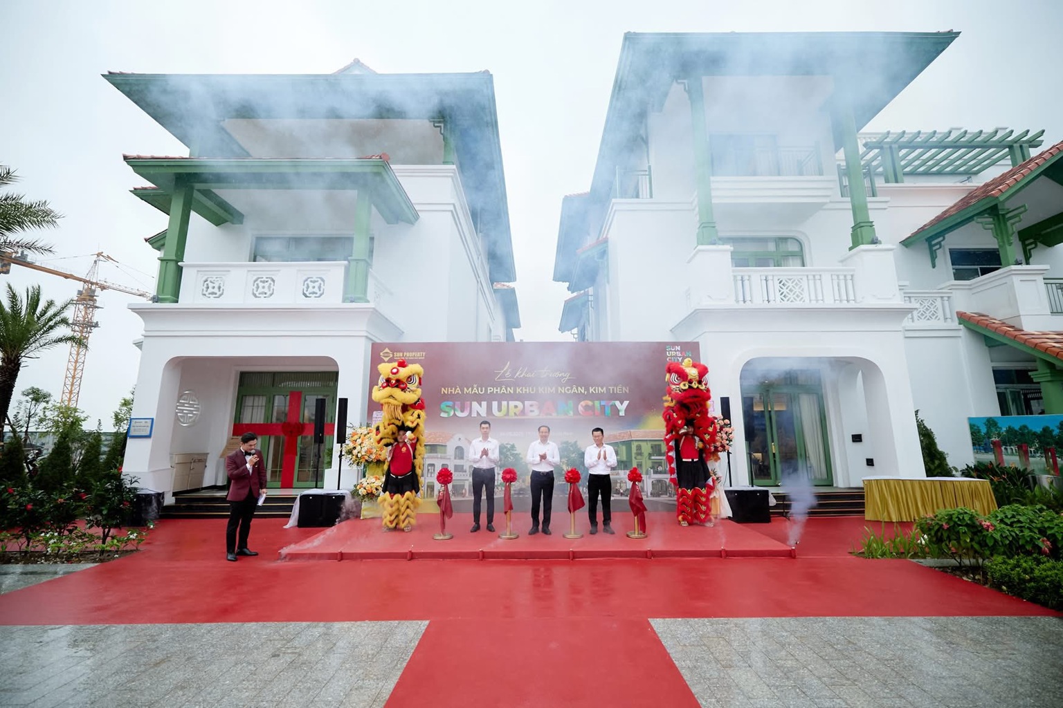 khai trương nhà mẫu thấp tầng sun urban city hà nam
