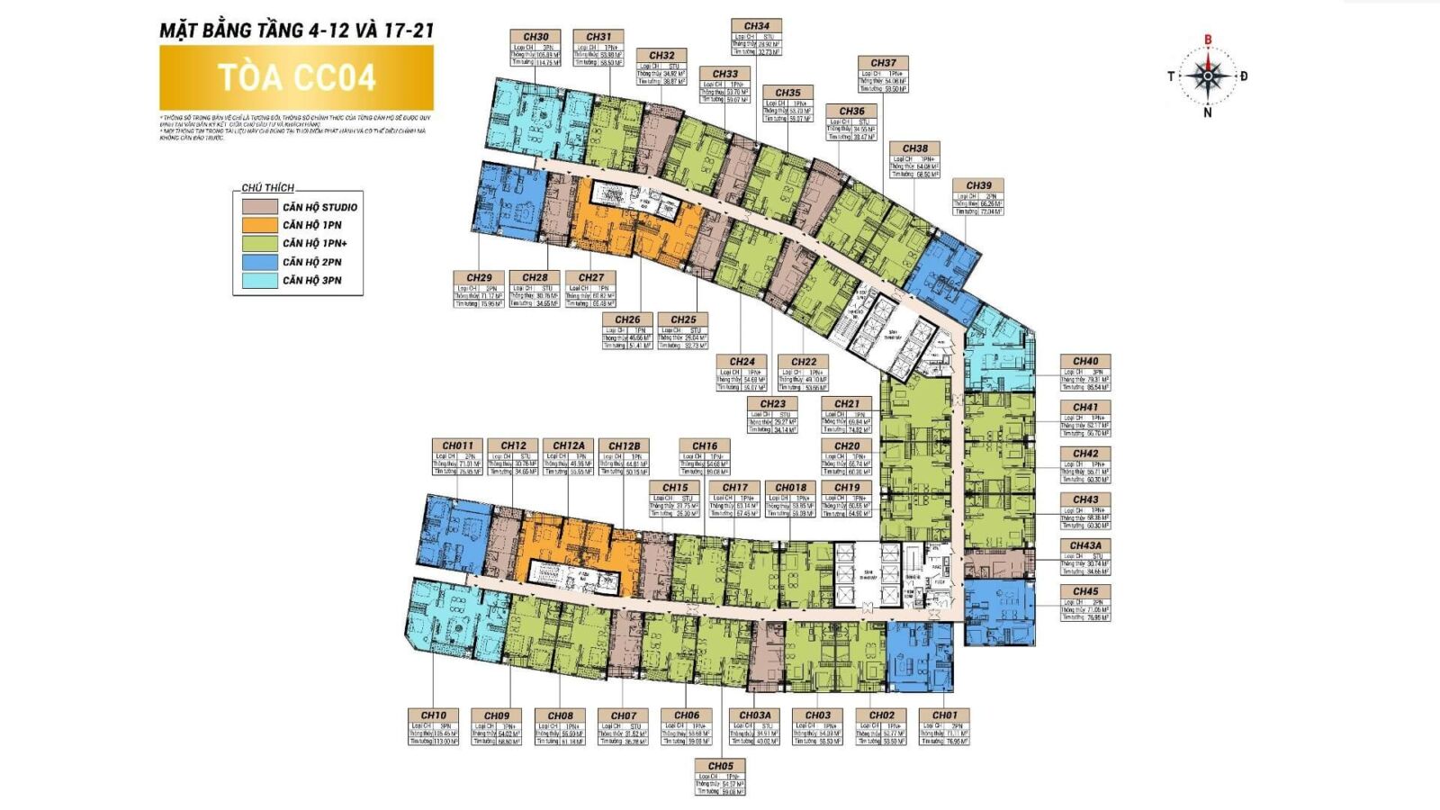 mặt bằng chung cư charmora city nha trang