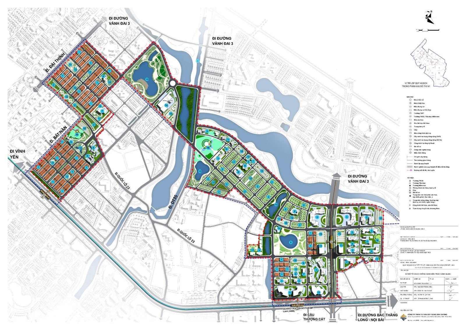 Mặt bằng dự án Sun Group Mê Linh