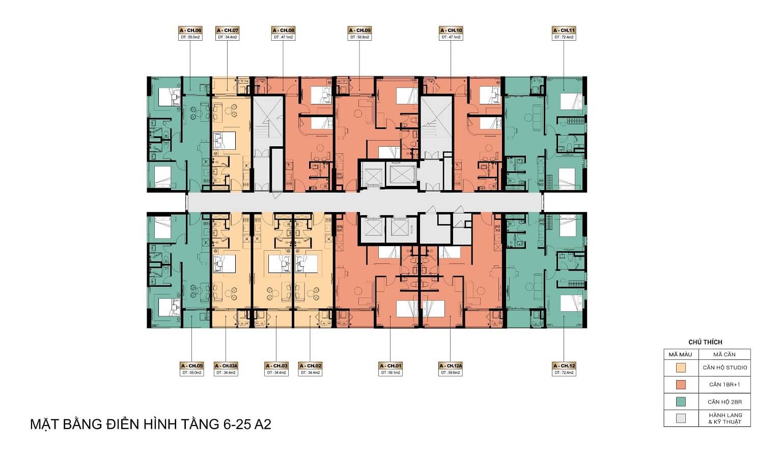 mặt bằng dự án sun costa residence đà nẵng