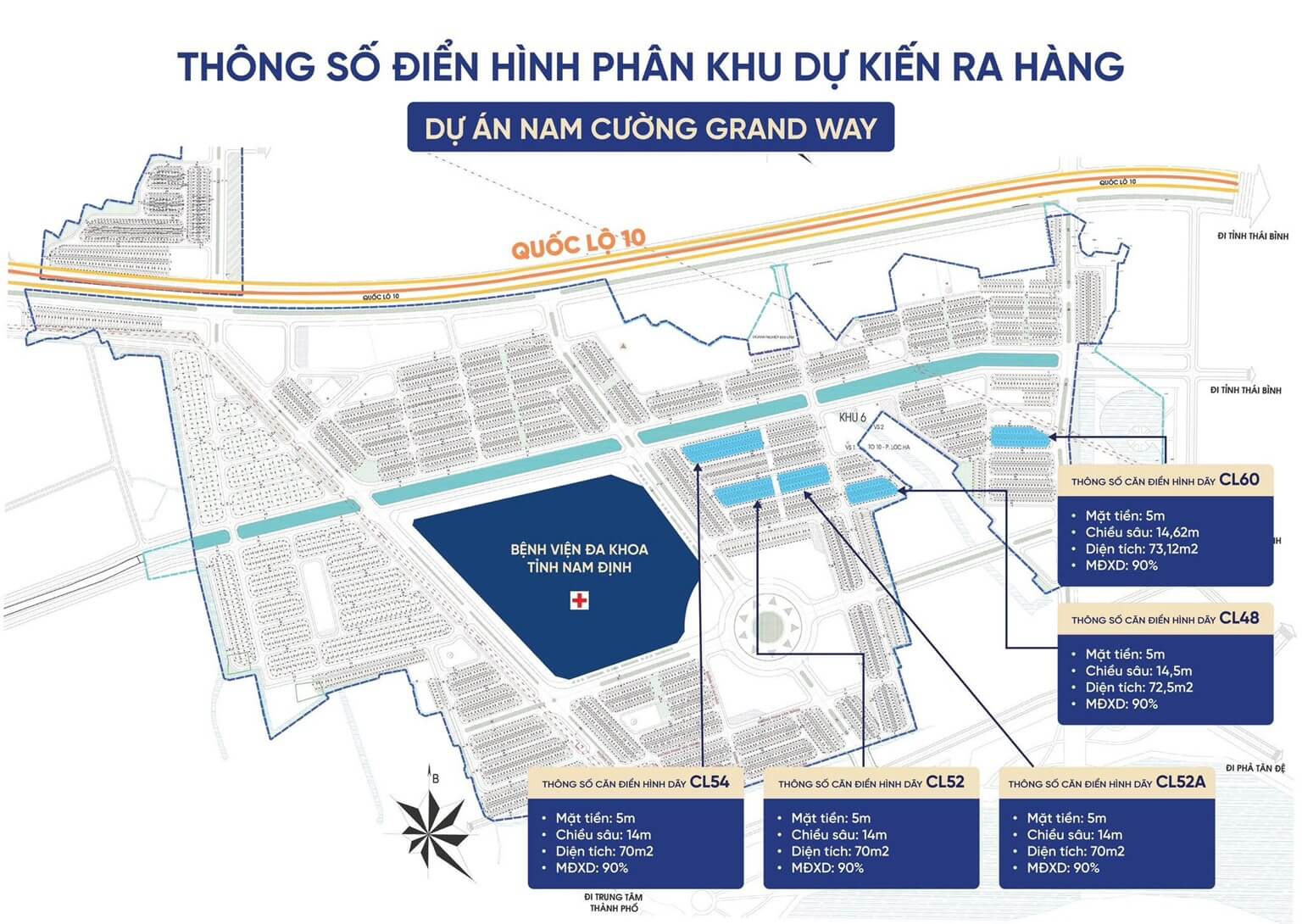 mặt bằng dự án nam cường grand way nam định mở bán giai đoạn 1