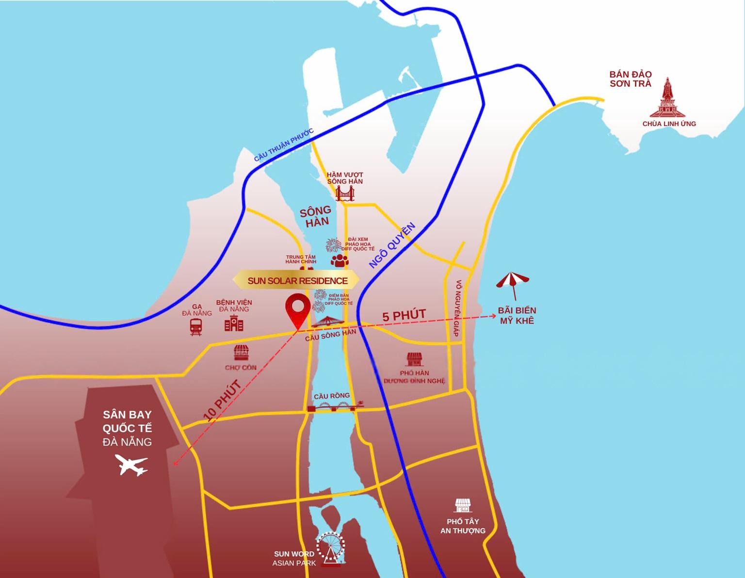 vị trí dự án sun solar residence đà nẵng