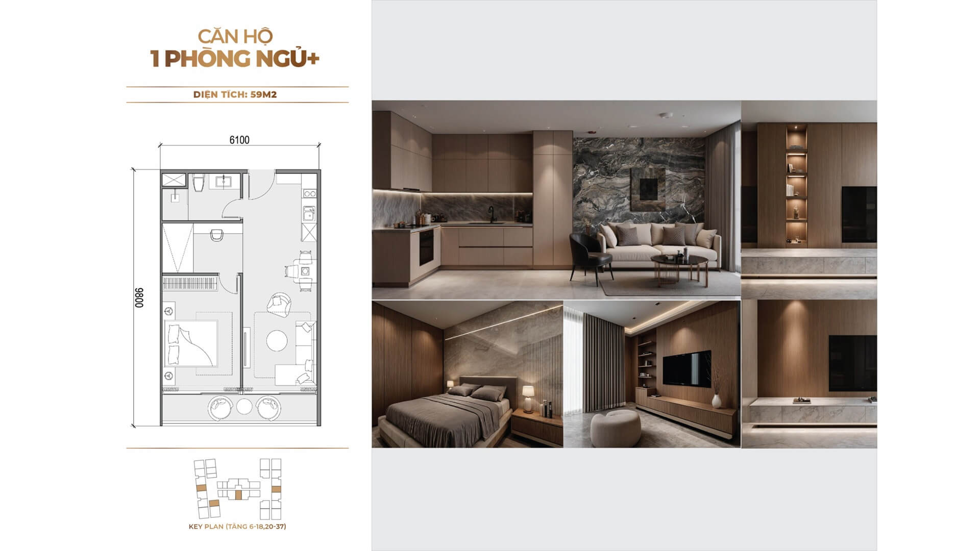 thiết kế căn hộ 1 phòng ngủ sunshine legend city hưng yên