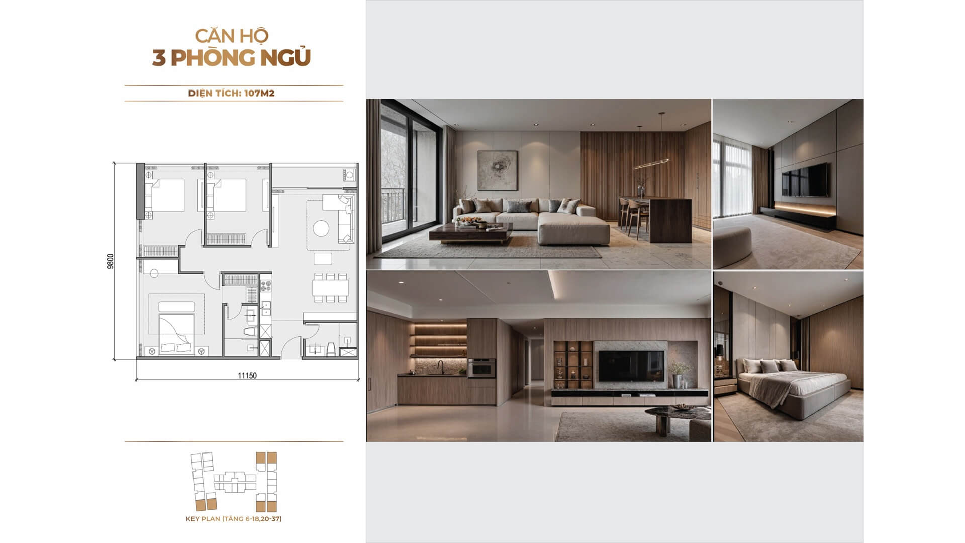 thiết kế căn hộ 3 phòng ngủ sunshine legend city hưng yên