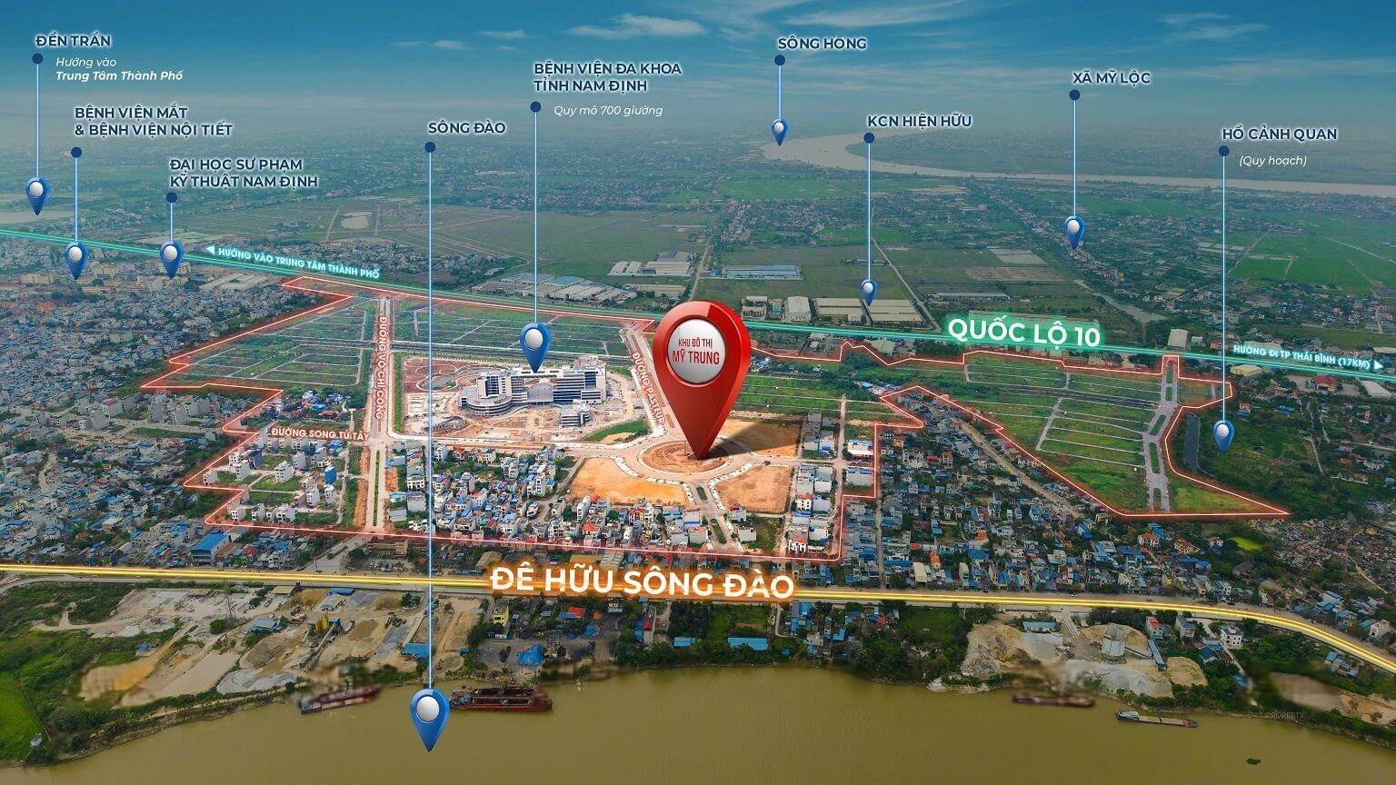 vị trí dự án nam cường grand way nam định